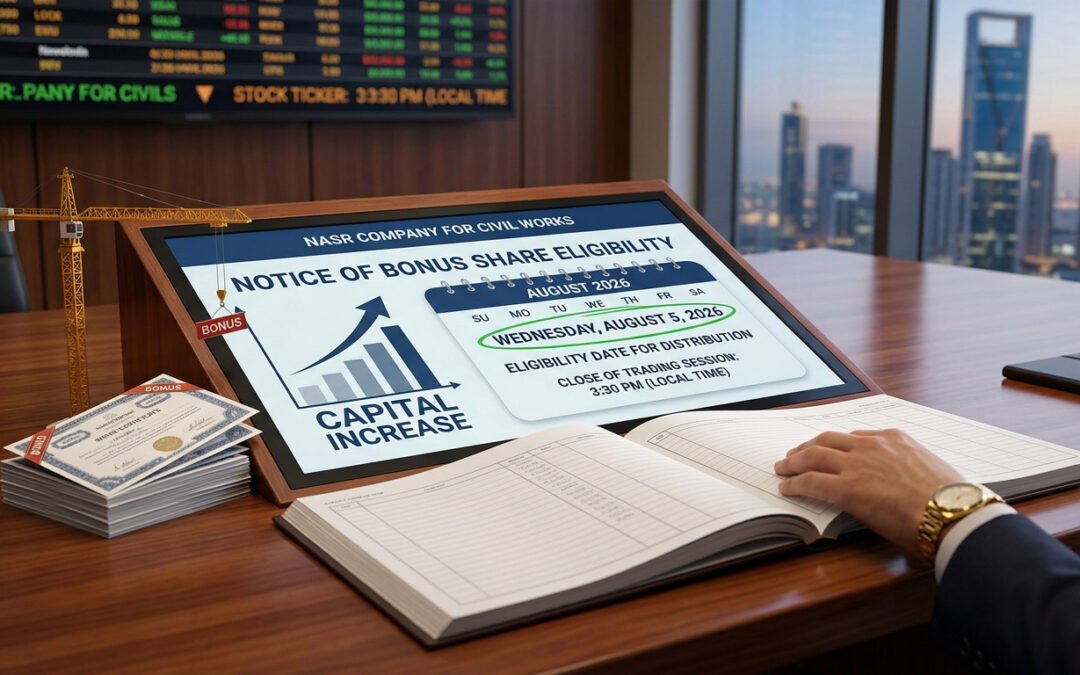 Nasr for Civil Works Announces the Record Date and Distribution Date for Bonus Shares